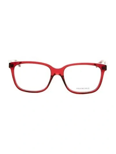 Pre-owned Balenciaga Square Eyeglasses In Red