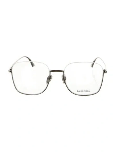 Pre-owned Balenciaga Square Eyeglasses In Silver