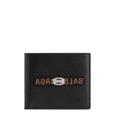 Balenciaga Square Folding Wallet In Black