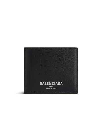 Balenciaga Square Folding Wallet In Black