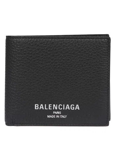 Balenciaga Square Folding Wallet In Black