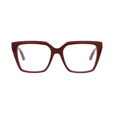 Pre-owned Balenciaga Square-frame Acetate Optical Frames 'burgundy Transparent' | Multi-color | Women's Size O