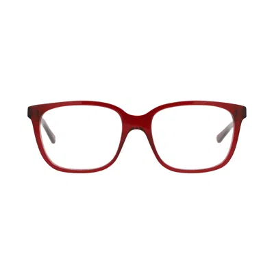 Pre-owned Balenciaga Square-frame Acetate Optical Frames 'red Transparent' | Multi-color | Men's Size Onesize