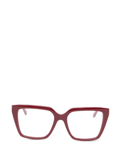 Balenciaga Square Frame Glasses In Red