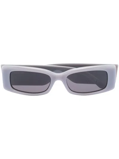 Balenciaga Square-frame Logo-print Sunglasses In Grey