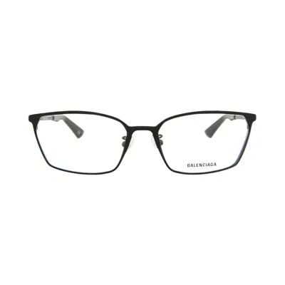 Pre-owned Balenciaga Square-frame Metal Optical Frames 'black Transparent' | Multi-color | Men's Size Onesize