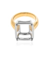 Balenciaga Square Frame Ring In Gold