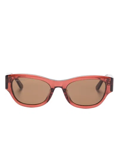 Balenciaga Square-frame Sunglasses In 褐色