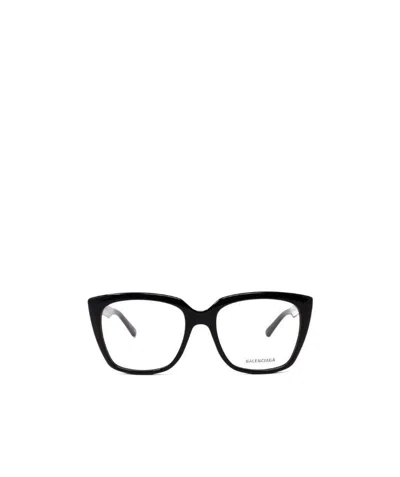 Balenciaga Square Glasses In Black