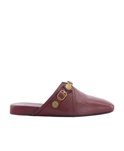 Balenciaga Square Head Flat-soled Shoes In Red