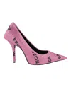 Balenciaga Rhinestone-covered Pointed Stiletto Pumps In Pink