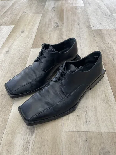 Pre-owned Balenciaga Square Sole Rim Derby Shoes In Black