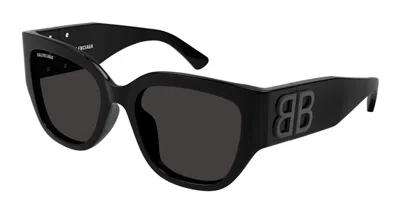Pre-owned Balenciaga Square Sunglasses In Black/grey (bb0323sk/001)
