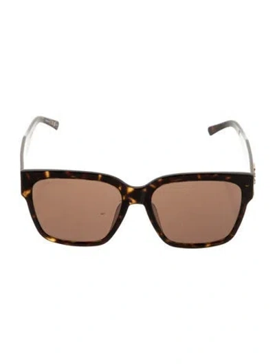 Pre-owned Balenciaga Square Tinted Sunglasses In Brown