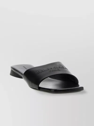 BALENCIAGA SQUARE TOE FLAT SOLE SANDALS