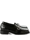 Balenciaga Square-toe Loafers In Black