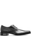 Balenciaga Concorde Leather Derby Shoes In Black