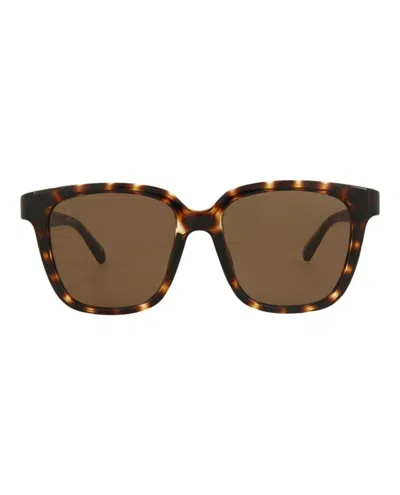 Pre-owned Balenciaga Squareframe Bio Injection Rilsan Sunglasses In Havana Havana Brown (bb0152sa/30011223/002)