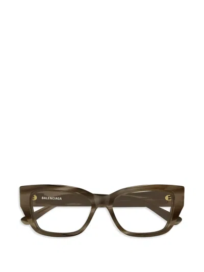 Balenciaga Square-frame Glasses In Brown