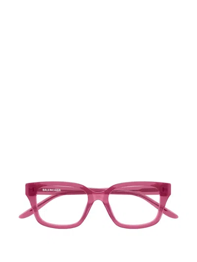 Balenciaga Square-frame Glasses In Pink