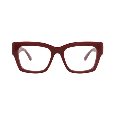 Pre-owned Balenciaga Square-frame Recycled Acetate Optical Frames 'burgundy/transparent' | Red | Women's Size