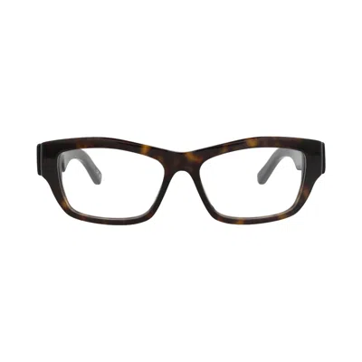 Pre-owned Balenciaga Square-frame Recycled Acetate Optical Frames 'havana/transparent' | Brown | Men's Size On