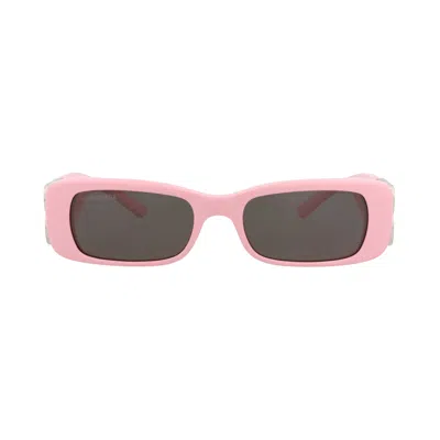 Pre-owned Balenciaga Square-frame Recycled Acetate Sunglasses 'pink/silver/grey' | Women's Size Onesize