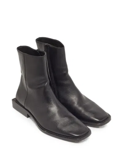 Pre-owned Balenciaga Square-toe Ankle Boots In Black