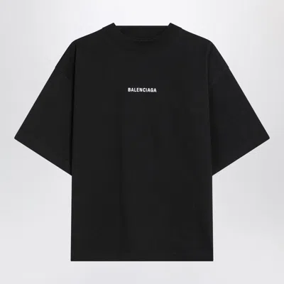 Balenciaga S/s Cropped T-shirt In Black