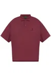 Balenciaga Crewneck Shirt With Nano Bb Style In Burgundy