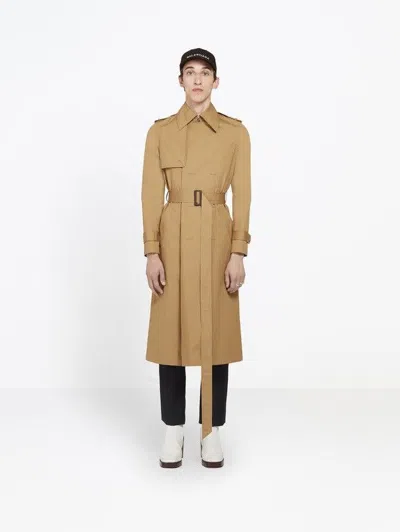 Pre-owned Balenciaga Ss17 Runway Shrunk Trench Coat In Beige