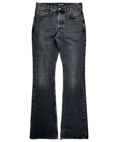 Pre-owned Balenciaga Ss19  Vintage Black Flared Bootcut Denim Jeans