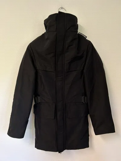 Pre-owned Balenciaga Ss2019 Runway Incognito Swing Parka Black