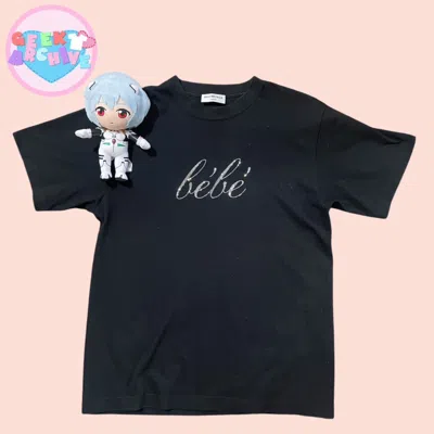 Pre-owned Balenciaga Ss21 “bebe” Rhinestone Tee In Black
