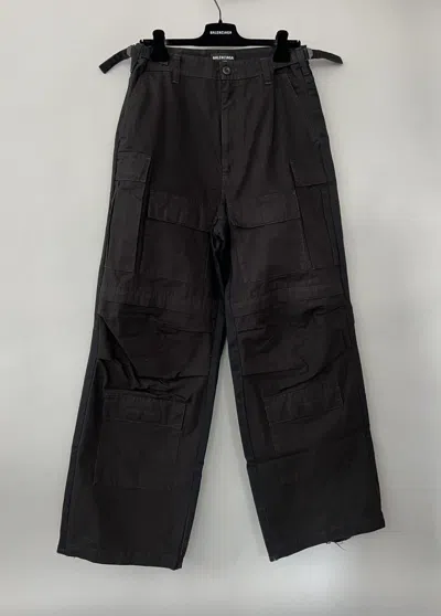 Pre-owned Balenciaga Ss22 Hybrid Denim Cargo Pants In Multi