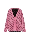 BALENCIAGA SS24 PINK & PURPLE ALL-OVER CARDIGAN FOR WOMEN