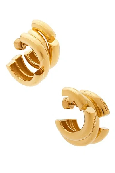 Balenciaga St. Germain Xl Earrings In Gold