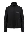 Balenciaga Stand-up Collar Sports Jacket In Black