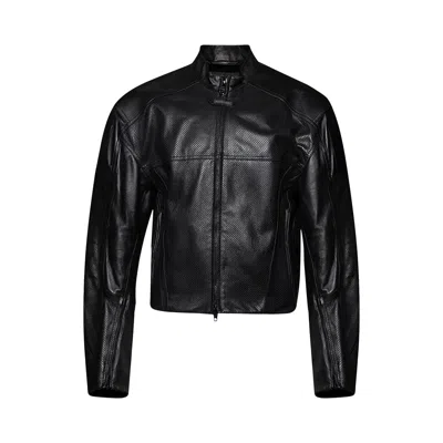Pre-owned Balenciaga Stand Up Collar Leather Jacket 'black' | Men's Size M