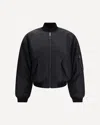 Balenciaga Standard Technical Satin Bomber Jacket In Black