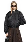 Balenciaga Standard Technical Satin Bomber Jacket In Black