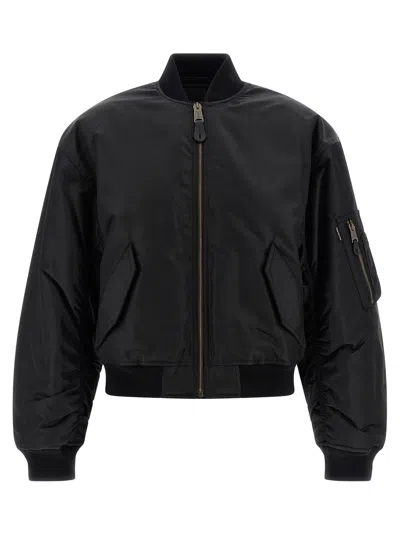 Balenciaga Standard Bomber Jacket In Black