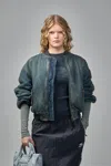 Balenciaga Standard Bomber Jacket In Green