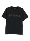 Balenciaga Black Crewneck T-shirt With Logo Print On The Front In Cotton Man In Black