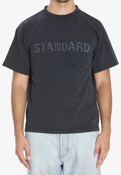 Balenciaga Standard Regular Fit T-shirt In Faded Jersey Clothing In Black