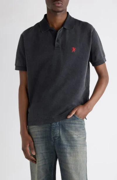 BALENCIAGA BALENCIAGA STANDARD LOGO EMBROIDERED PIQUÉ POLO