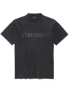 Balenciaga Standard Regular Fit T-shirt In Faded Jersey Clothing In Black