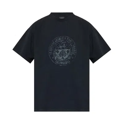 Pre-owned Balenciaga Standard T-shirt 'faded Washed Black' | Men's Size M