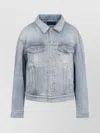 Balenciaga Standing Collar Jacket In Blue