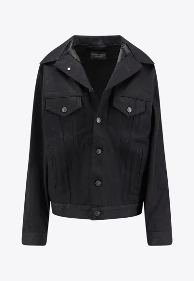 BALENCIAGA STANDING DENIM JACKET